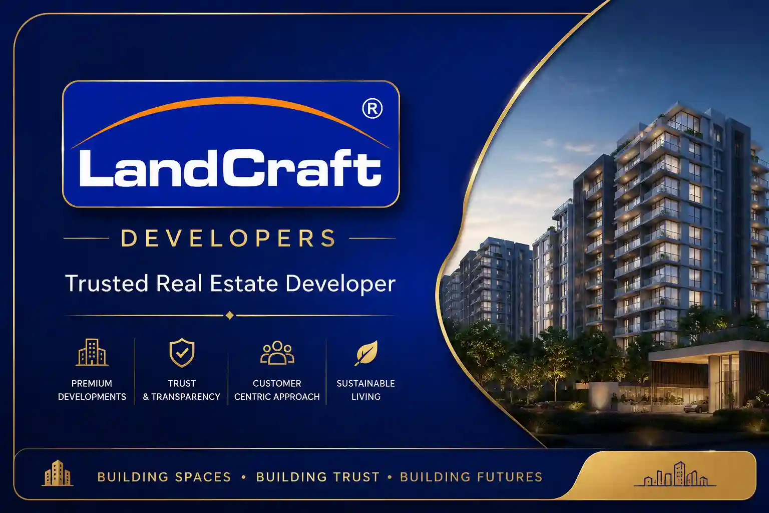 Landcraft Group official logo for Raj Nagar Extension projects