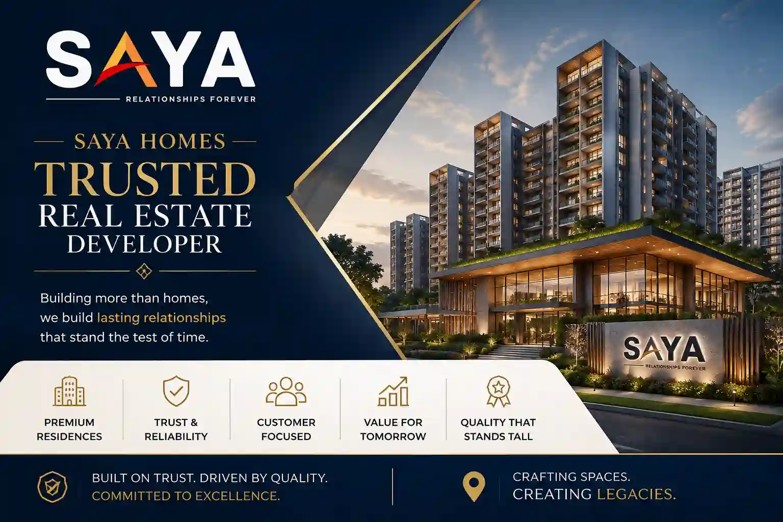 Saya Group official logo for Raj Nagar Extension projects