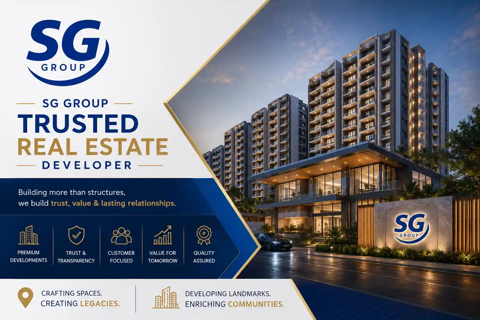 SG Group official logo for Raj Nagar Extension projects