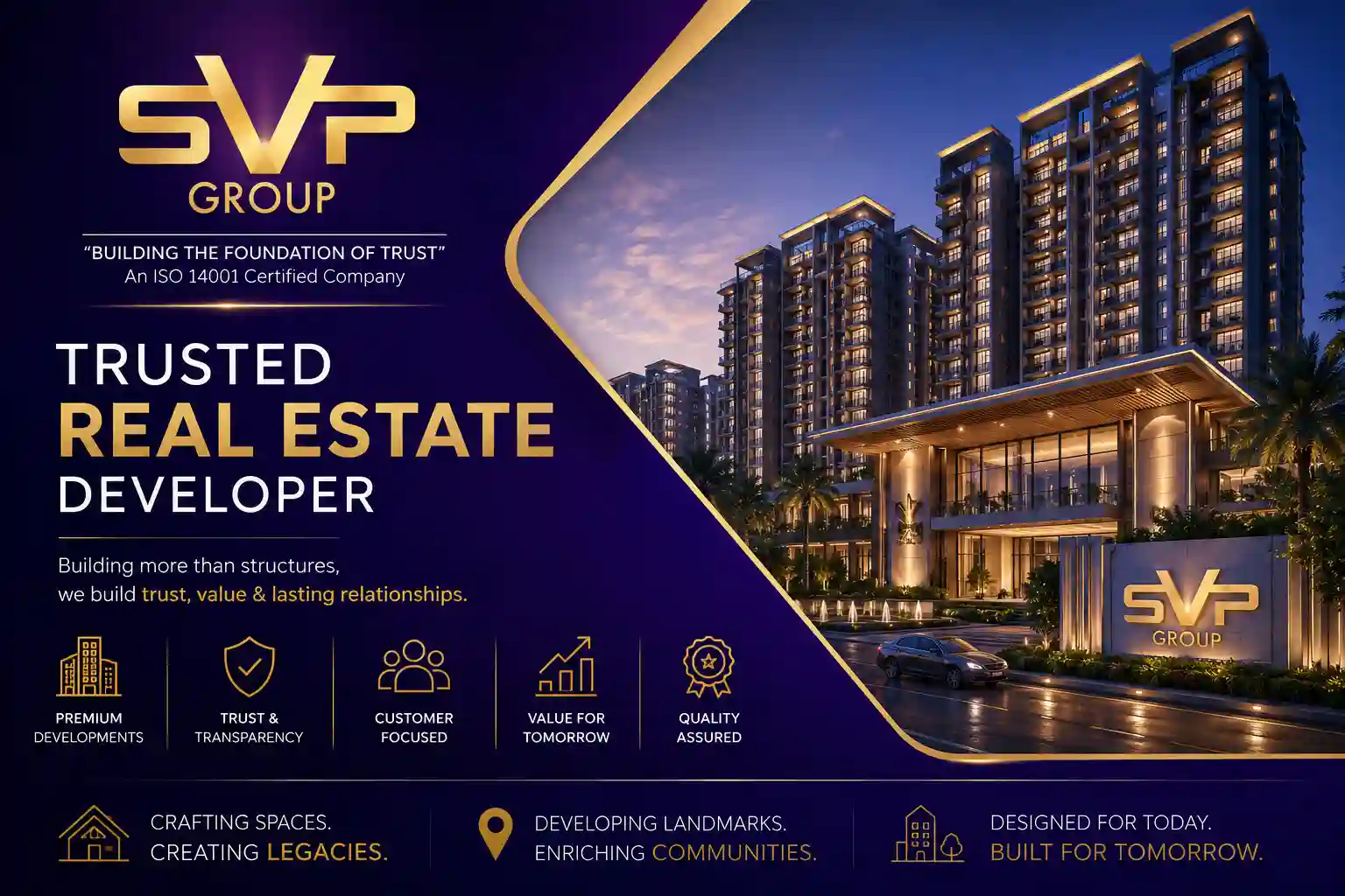 SVP Group official logo for Raj Nagar Extension projects